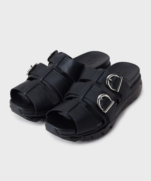 tk.TAKEO KIKUCHI（ティーケータケオキクチ）の「【4cmUP】クリアソールアソートサンダル（サンダル・メンズ・ブラック/ブラック系1/ブラック系・75/65/55）」の4枚目の写真