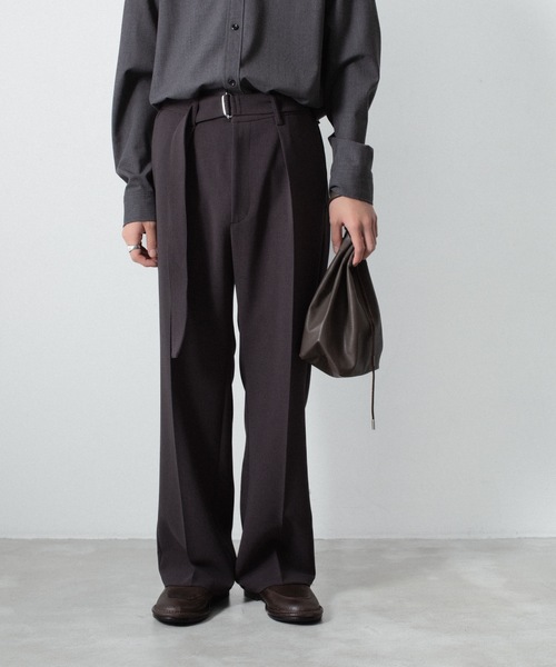 ATTACHMENT（アタッチメント）の「【 直営店・ZOZOTOWN限定 】シンセティックレザー スモールバケットバッグ / SYNTHETIC LEATHER SMALL BUCKET BAG（ショルダーバッグ・メンズ・グレー/ダークブラウン/ブラック・ONE SIZE）」の9枚目の写真