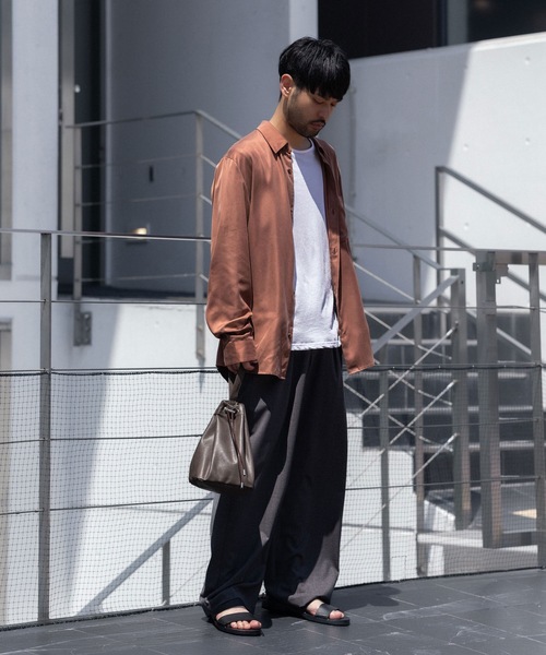 スモールバケット　ショルダーバッグ 直営店・ZOZOTOWN限定 】シンセティックレザー スモールバケットバッグ