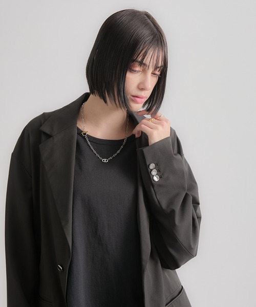 CIASENSE（シアセンス）の「2Way Two-tone Anker Chain Necklace / 2wayツートーンアンカーチェーンネックレス（ネックレス・メンズ・シルバー・FREE）」の2枚目の写真