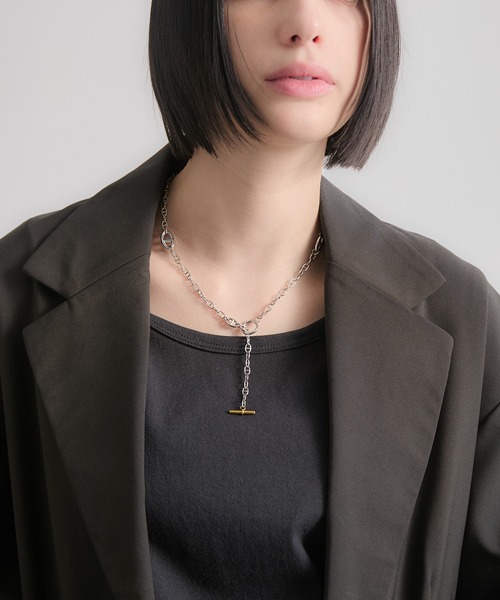 CIASENSE（シアセンス）の「2Way Two-tone Anker Chain Necklace / 2wayツートーンアンカーチェーンネックレス（ネックレス・メンズ・シルバー・FREE）」の8枚目の写真