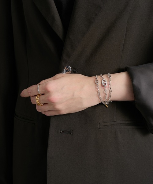 CIASENSE（シアセンス）の「2Way Two-tone Anker Chain Necklace / 2wayツートーンアンカーチェーンネックレス（ネックレス・メンズ・シルバー・FREE）」の11枚目の写真