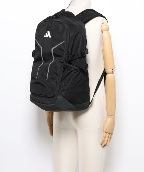 adidas(アディダス)の「《adidas》トレーニングPWバックパック(バックパック/リュック・メンズ・ブラック×ホワイト・フリー)」の5枚目の写真