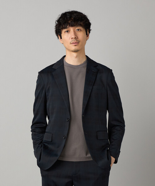 COMME CA MEN(コムサメン)の「【セットアップ対応】〔IL PRINCIPE〕 ジャージー シングルテーラードジャケット(テーラードジャケット・メンズ・チャコールグレー/ブラック・S/L/M)」の7枚目の写真
