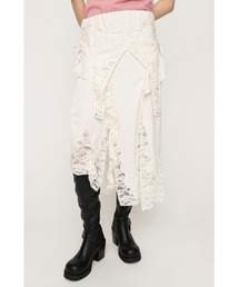 SLY(�X���C)��2WAY LACED SLIP OP SK 2�E�F�C���[�X�h�X���b�v�����s�[�X�X�J�[�g �t�� �ĕ�(�X�J�[�g)