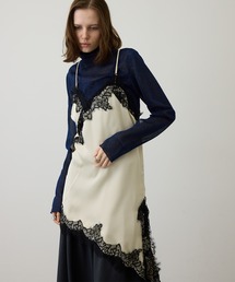 uyu.（ウユ）の「【華やかに揺れる】アシンメトリーレースワンピース（ワンピース）」