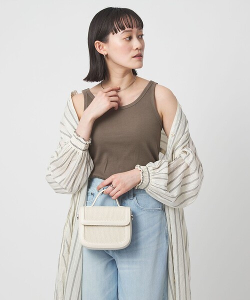 green label relaxing（グリーンレーベルリラクシング）の「ベーシック リブ タンクトップ（タンクトップ・レディース・ブラック/オフホワイト/モカ/その他1・FREE）」の6枚目の写真