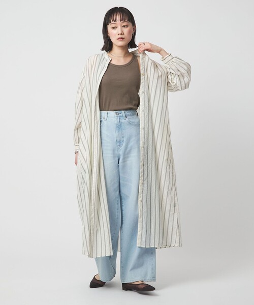 green label relaxing（グリーンレーベルリラクシング）の「ベーシック リブ タンクトップ（タンクトップ・レディース・ブラック/オフホワイト/モカ/その他1・FREE）」の9枚目の写真