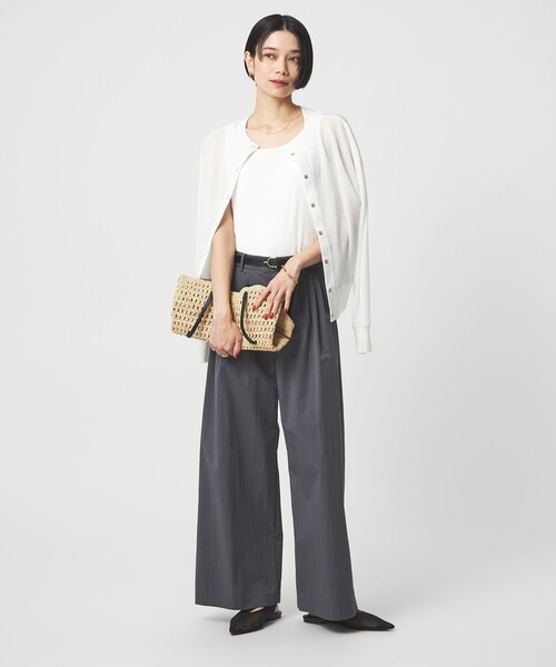 green label relaxing（グリーンレーベルリラクシング）の「ベーシック リブ タンクトップ（タンクトップ・レディース・ブラック/オフホワイト/モカ/その他1・FREE）」の11枚目の写真