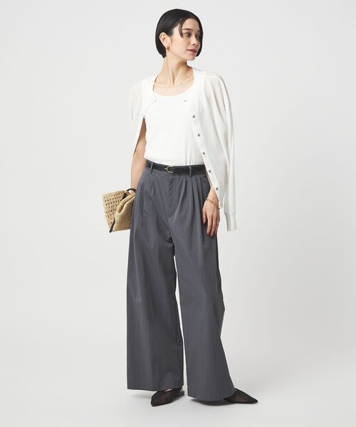 green label relaxing（グリーンレーベルリラクシング）の「ベーシック リブ タンクトップ（タンクトップ・レディース・ブラック/オフホワイト/モカ/その他1・FREE）」の12枚目の写真