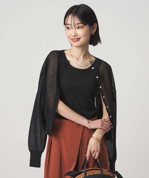 green label relaxing（グリーンレーベルリラクシング）の「ベーシック リブ タンクトップ（タンクトップ・レディース・ブラック/オフホワイト/モカ/その他1・FREE）」の17枚目の写真