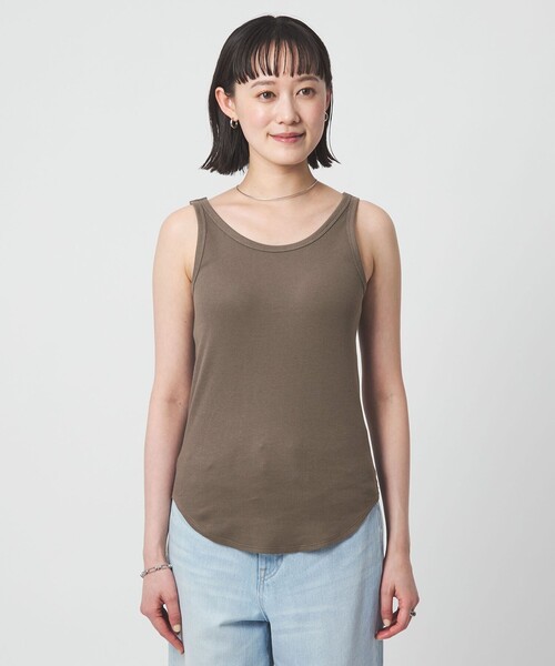 green label relaxing（グリーンレーベルリラクシング）の「ベーシック リブ タンクトップ（タンクトップ・レディース・ブラック/オフホワイト/モカ/その他1・FREE）」の20枚目の写真