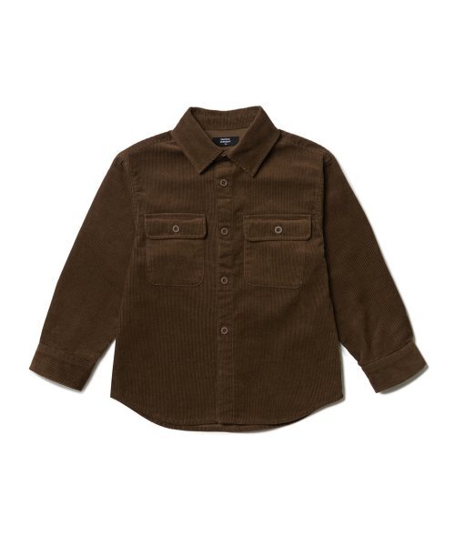 MUSINSA STANDARD KIDS（ムシンサスタンダードキッズ）の「リラックスドコーデュロイシャツ[ブラウン]（シャツ/ブラウス・レディース・その他・100/110/120/130/150/140）」の2枚目の写真