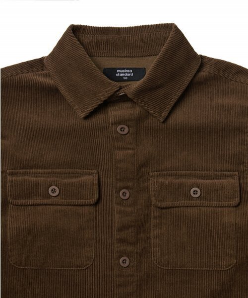 MUSINSA STANDARD KIDS（ムシンサスタンダードキッズ）の「リラックスドコーデュロイシャツ[ブラウン]（シャツ/ブラウス・レディース・その他・100/110/120/130/150/140）」の4枚目の写真