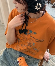 DOUBLE NAME（ダブルネーム）の「部活恐竜刺しゅうTEE（Tシャツ/カットソー）」