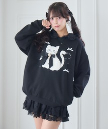 ROJITA（ロジータ）の「RibbonCatスウェットパーカー（パーカー）」