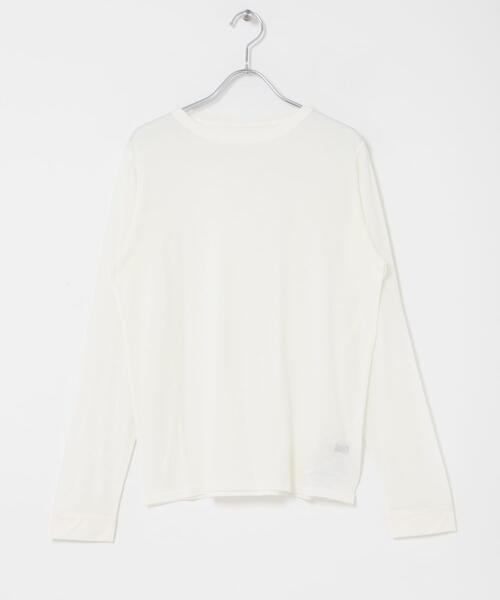 URBAN RESEARCH ROSSO WOMEN（アーバンリサーチ　ロッソ）の「シルク混ドッキングカットソー（Tシャツ/カットソー・レディース・ベージュ系その他/オフホワイト/ブラック・FREE）」の7枚目の写真