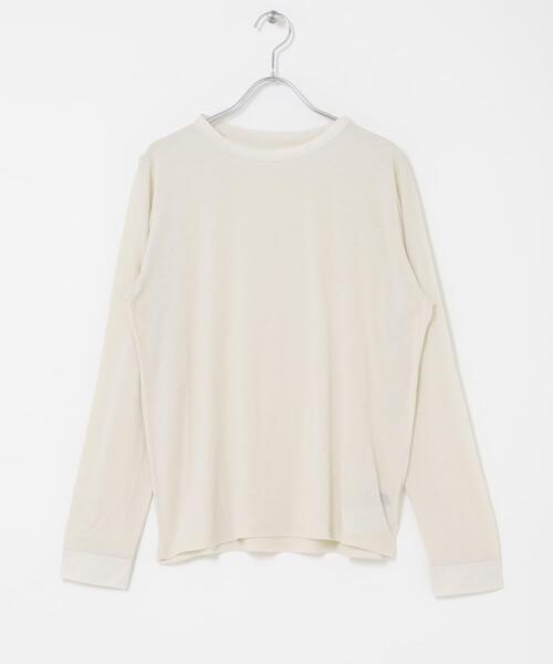 URBAN RESEARCH ROSSO WOMEN（アーバンリサーチ　ロッソ）の「シルク混ドッキングカットソー（Tシャツ/カットソー・レディース・ベージュ系その他/オフホワイト/ブラック・FREE）」の16枚目の写真