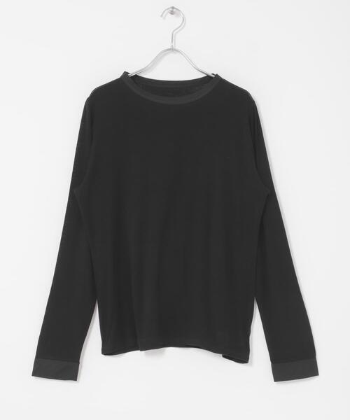 URBAN RESEARCH ROSSO WOMEN（アーバンリサーチ　ロッソ）の「シルク混ドッキングカットソー（Tシャツ/カットソー・レディース・ベージュ系その他/オフホワイト/ブラック・FREE）」の21枚目の写真