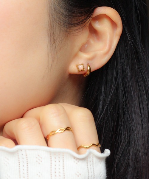 セール】【WEB限定】K18vermeil 透かし 天然石ピアス(ピアス(両耳用 セール】【WEB限定】K18vermeil 透かし 天然石ピアス(ピアス(両耳用