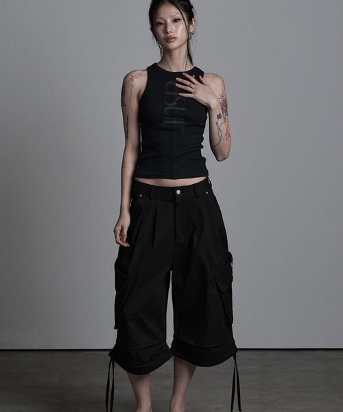 as you are（アズユーアー）の「◇ASYOUARE◇ストリング アイレット バミューダ パンツ STRING EYELET BERMUDA PANTS（カーゴパンツ・レディース・チャコール/ブラック・M/S）」の14枚目の写真
