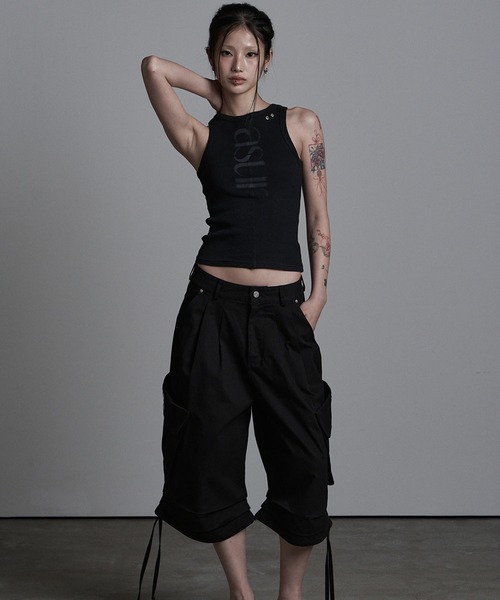 as you are（アズユーアー）の「◇ASYOUARE◇ストリング アイレット バミューダ パンツ STRING EYELET BERMUDA PANTS（カーゴパンツ・レディース・チャコール/ブラック・M/S）」の15枚目の写真
