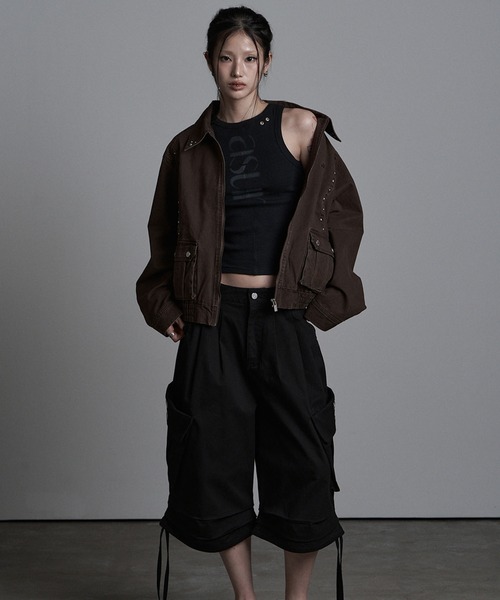 as you are（アズユーアー）の「◇ASYOUARE◇ストリング アイレット バミューダ パンツ STRING EYELET BERMUDA PANTS（カーゴパンツ・レディース・チャコール/ブラック・M/S）」の11枚目の写真