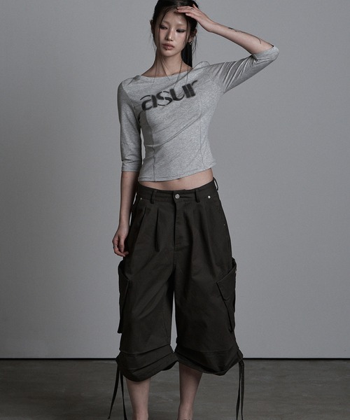 as you are（アズユーアー）の「◇ASYOUARE◇ストリング アイレット バミューダ パンツ STRING EYELET BERMUDA PANTS（カーゴパンツ・レディース・チャコール/ブラック・M/S）」の18枚目の写真
