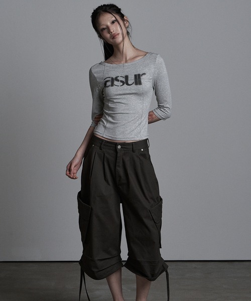 as you are（アズユーアー）の「◇ASYOUARE◇ストリング アイレット バミューダ パンツ STRING EYELET BERMUDA PANTS（カーゴパンツ・レディース・チャコール/ブラック・M/S）」の21枚目の写真