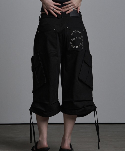 as you are（アズユーアー）の「◇ASYOUARE◇ストリング アイレット バミューダ パンツ STRING EYELET BERMUDA PANTS（カーゴパンツ・レディース・チャコール/ブラック・M/S）」の3枚目の写真