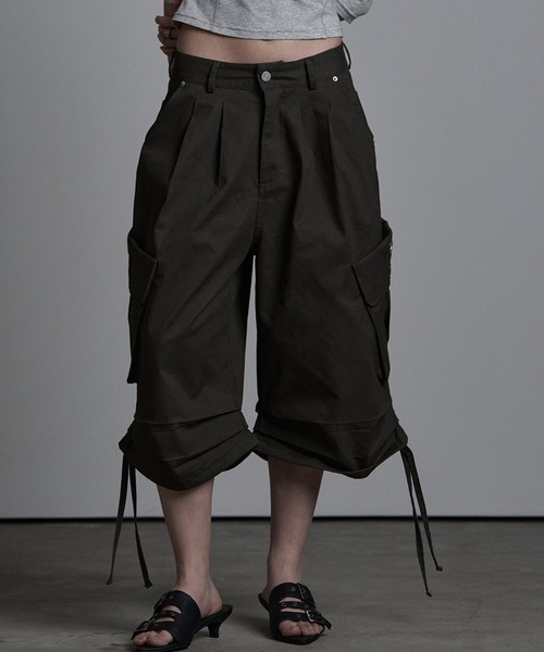as you are（アズユーアー）の「◇ASYOUARE◇ストリング アイレット バミューダ パンツ STRING EYELET BERMUDA PANTS（カーゴパンツ・レディース・チャコール/ブラック・M/S）」の6枚目の写真