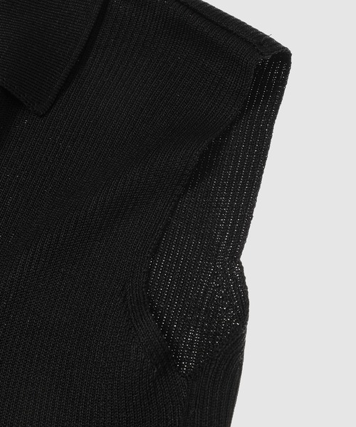 TAN(タン)の「2-PIECE RIBBED CARDIGAN(カーディガン/ボレロ・レディース・ブラック・FREE)」の5枚目の写真