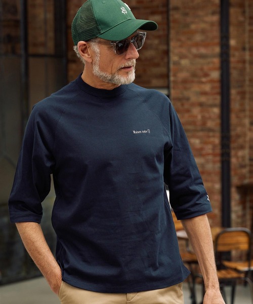 Maison code 13(メゾンコードサーティーン)の「mlt5603-raglan sleeve cut sew ラグランスリーブカットソー(M26S-28)(Tシャツ/カットソー・メンズ・ネイビー/ホワイト/ブラック・S/M/L/XL)」の3枚目の写真