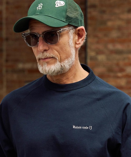 Maison code 13(メゾンコードサーティーン)の「mlt5603-raglan sleeve cut sew ラグランスリーブカットソー(M26S-28)(Tシャツ/カットソー・メンズ・ネイビー/ホワイト/ブラック・S/M/L/XL)」の11枚目の写真