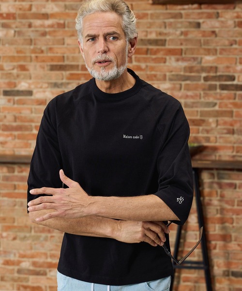 Maison code 13(メゾンコードサーティーン)の「mlt5603-raglan sleeve cut sew ラグランスリーブカットソー(M26S-28)(Tシャツ/カットソー・メンズ・ネイビー/ホワイト/ブラック・S/M/L/XL)」の18枚目の写真