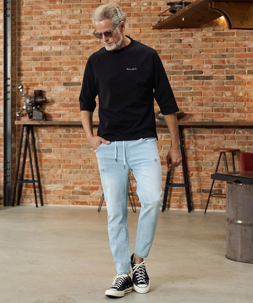Maison code 13(メゾンコードサーティーン)の「mlt5603-raglan sleeve cut sew ラグランスリーブカットソー(M26S-28)(Tシャツ/カットソー・メンズ・ネイビー/ホワイト/ブラック・S/M/L/XL)」の20枚目の写真
