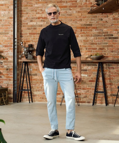 Maison code 13(メゾンコードサーティーン)の「mlt5603-raglan sleeve cut sew ラグランスリーブカットソー(M26S-28)(Tシャツ/カットソー・メンズ・ネイビー/ホワイト/ブラック・S/M/L/XL)」の21枚目の写真