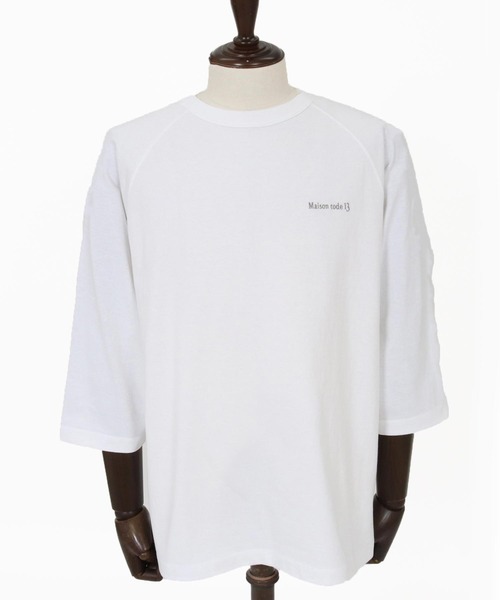 Maison code 13(メゾンコードサーティーン)の「mlt5603-raglan sleeve cut sew ラグランスリーブカットソー(M26S-28)(Tシャツ/カットソー・メンズ・ネイビー/ホワイト/ブラック・S/M/L/XL)」の22枚目の写真