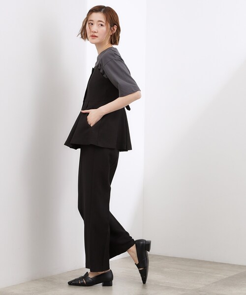 grove(グローブ)の「【カセット服】リネンライク ペプラムビスチェ(シャツ/ブラウス・レディース・ベージュ/ブラック/グレー・02/03/04)」の10枚目の写真