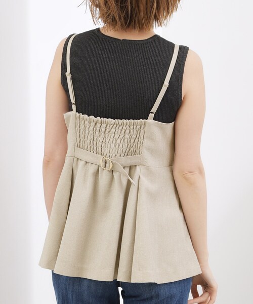 grove(グローブ)の「【カセット服】リネンライク ペプラムビスチェ(シャツ/ブラウス・レディース・ベージュ/ブラック/グレー・02/03/04)」の18枚目の写真
