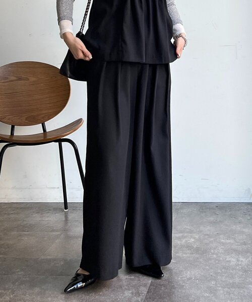 un dix cors（アンディコール）の「フロントタックジレセット（ワンピース・レディース・ブラック/ベージュ/イエロー・FREE）」の15枚目の写真