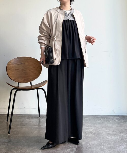 un dix cors（アンディコール）の「フロントタックジレセット（ワンピース・レディース・ブラック/ベージュ/イエロー・FREE）」の16枚目の写真