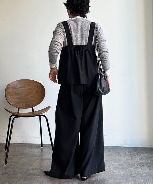 un dix cors（アンディコール）の「フロントタックジレセット（ワンピース・レディース・ブラック/ベージュ/イエロー・FREE）」の21枚目の写真