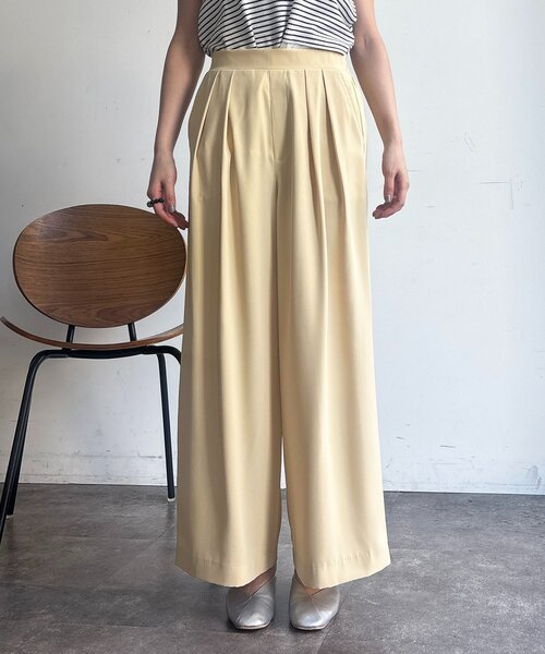 un dix cors（アンディコール）の「フロントタックジレセット（ワンピース・レディース・ブラック/ベージュ/イエロー・FREE）」の7枚目の写真