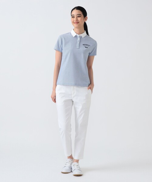BEAMS GOLF（ビームスゴルフ）の「PURPLE LABEL / スリット ストレッチ サブリナパンツ（吸水速乾・UVカット）（その他パンツ・レディース・ピンク/ネイビー・SMALL/MEDIUM/LARGE）」の10枚目の写真