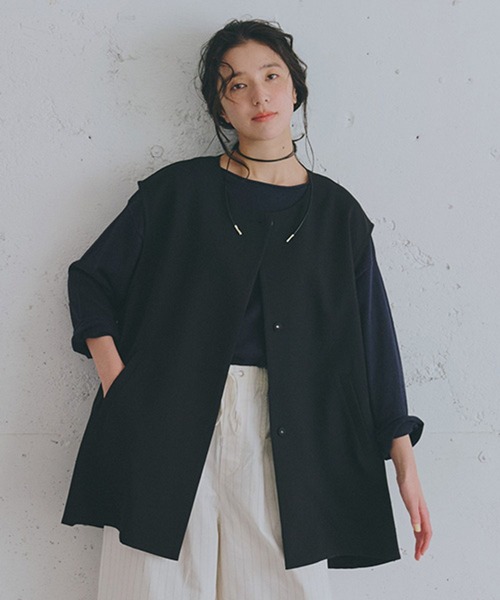 studio CLIP(スタディオクリップ)の「マルチWAY12ゲージレース付きプルオーバー(ニット/セーター・レディース・ネイビー/ホワイト/レッド・FREE)」の22枚目の写真