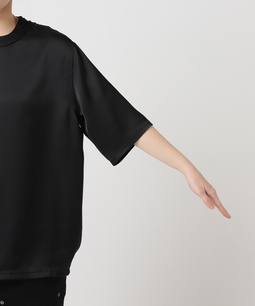 CITYSHOP(シティーショップ)の「SATIN Tシャツ(Tシャツ/カットソー・レディース・ホワイト/ブラック/シルバー・FREE)」の14枚目の写真