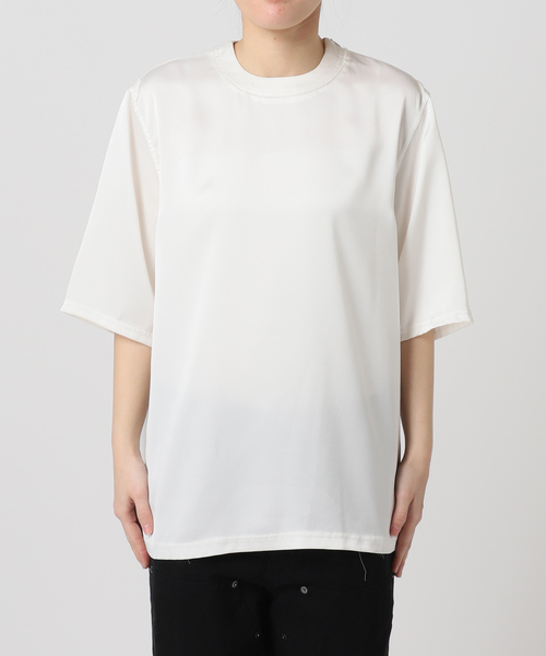 CITYSHOP(シティーショップ)の「SATIN Tシャツ(Tシャツ/カットソー・レディース・ホワイト/ブラック/シルバー・FREE)」の18枚目の写真