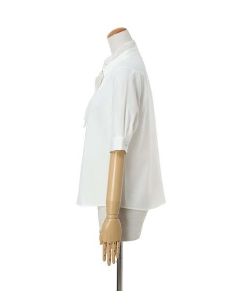 F i.n.t（フィント）の「レースレイヤードボウタイ5分袖ブラウス/fint フィント（シャツ/ブラウス・レディース・ライトピンク/オフホワイト・FREE）」の15枚目の写真