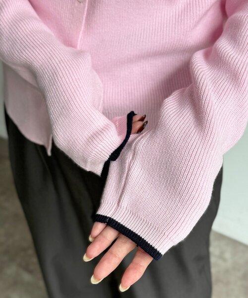 U.S. POLO ASSN.（ユーエスポロアッスン）の「襟付きニットボタンカーディガン（カーディガン/ボレロ・レディース・ネイビー/ピンク/アイボリー/チャコールグレー・FREE）」の19枚目の写真